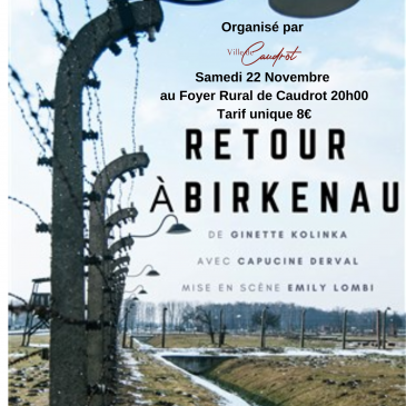 THÉÂTRE : RETOUR A BIRKENAU – 22 NOVEMBRE 2025